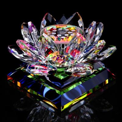 China Europe Crystal Lotus Fragrance Perfume Bottle Desktop Decoration Crystal Perfume for sale