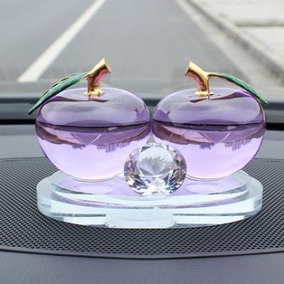 China Europe apple perfume seat of decorated with a creative crystal car empty bottle for sale