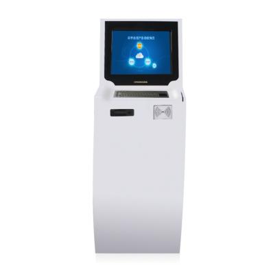 China Indoor 19 Inch Floor POS Printer LCD Display With Keyboard Information Inquiry Digital Signage Kiosk for sale