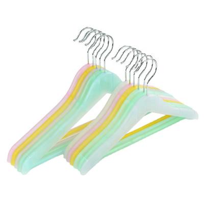 China Lightweight Kids Clothes Hangers PP Plastic Colorful Kids Clothes Hanger for sale