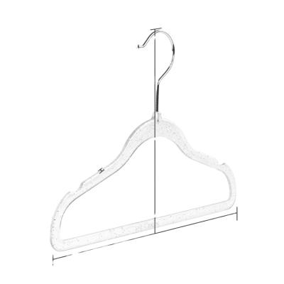 China SHOW 2021 Amazon Hot Selling Transparent Clear Acrylic Kids Clothes Hanger With Hook for sale