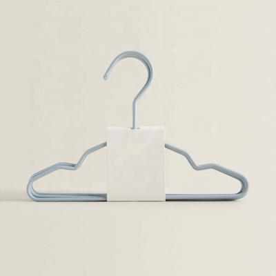 China Durable Space Saving Metal Anti-Slip Rubber Coating Hangers Wire Sturdy Coat Dress Hangers for sale