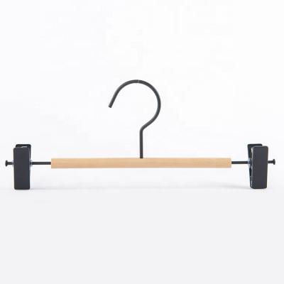 China Space Saving Factory Modern Design Wholesale Iron Combination Storage Pants Hanger Wood Hanger for sale