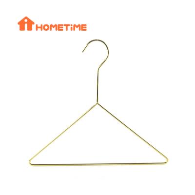 China Avalible Personalied Factory Supply Display Cloth Rack Metal Hanger Gold Wire Copper Plated Hanger for sale