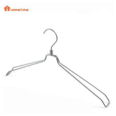 China Minimalist The Latest Lightweight Aluminum Alloy Wire Cloth Hanger For Shirt Dress Jacket for sale