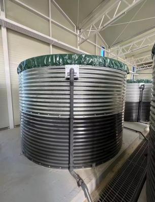 China Corrugated Metal Water Storage Tanks Rainwater Reservoir Irrigation Fire Cylindrical Round Galv Rainwater Tanks for sale