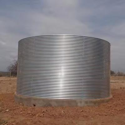 China New Fashion Assembled Corrugated Steel Water Tank Irrigation 300 Cubic Meter Hot Dipped Galvanized Water Tanks for sale