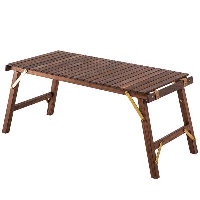 China Modern Minimalist Camping Table Solid Wood Folding Chinese Croquette Table Chinese Croquette Table Outdoor Camping Reception Table Outdoor Furniture for sale