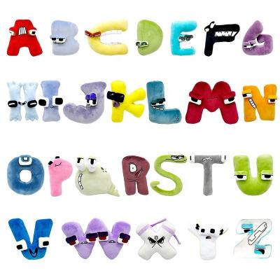 China New Arravel 26 Style Alphabet Plush Toy Anime Kawaii Doll 26 English Letters Stuffed Toys Children Plush Toy for sale