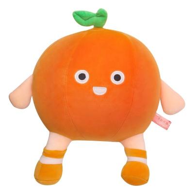 China 2023 Orange Cute Soft Plush Pillow Plush Sleeping Doll Fruit Shape Bedroom Decorations New Plush Stuffed Toy for sale