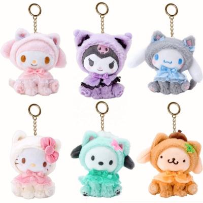 China New Arravel plush cat kulomi style kawaii style sanrio cute animal soft plush key chain pendant keychains for sale