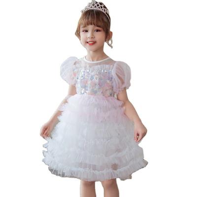 China 2021new Arrival Breathable Hot Sale Girls Lovely Festival Style Bridesmaids Dress Cake Skirt Kids Girl Dress for sale