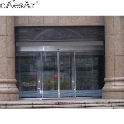 China Top Supplier Modern Caesar Cafe Shopping Mall Restaurant 4 Panels Industrial Automated Sliding Doors in Japan for sale