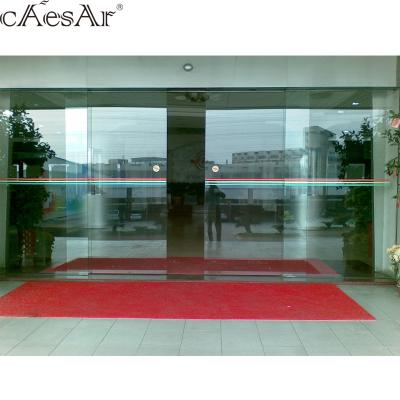 China Guangzhou Caesar EC200 300kg exterior automatic automatic frameless glass shop sliding doors with aluminum cover en venta