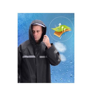 China Factory Direct Sales Modern Black Adults Long Oxford Cloth Raincoat For Rain Men for sale