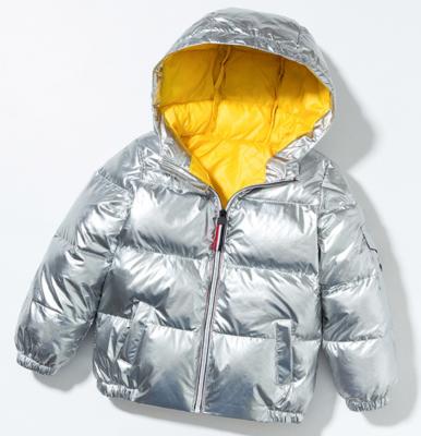 China Anti Wrinkle Ready To Ship Down Filling Shiny Bubble Coat Kids Stripper Jacket for sale