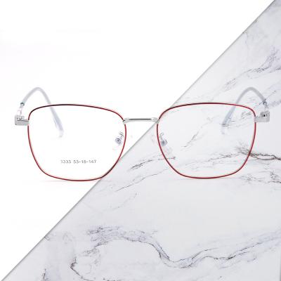 China 20 Years Experience Cheapest Red Optical Women Square Glasses Frame Metal Men Prescription Glasses Frames Computer Female Eyewear for sale