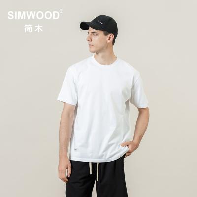 China The comfortable solid classic white of the new men of the 300g t-shirt of the heavy goods vehicle 100%breathable neck of T-shirts O has adapted the top to the needs of the unisex client for sale