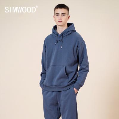 China 2022 Simwood Sweatshirt Men Autumn Winter Warm Fleece Jogger Viable Heavyweight Hooded Hoodies 390g 13 Colors Unisex Sweatshirts for sale