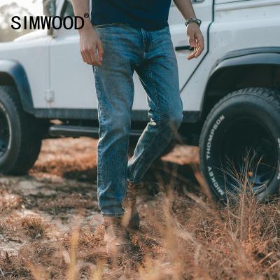 China SIMWOOD 2022 Viable Jeans Men Spring Slim Fit Tapered Selvedge Jeans Men Plus Size Casual High Quality Brand Clothing SK130116 for sale