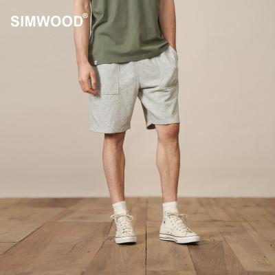 China New SIMWOOD Summer QUICK DRY Men Shorts Casual Loose Pocket Embroidered Pocket Shorts Drawstring Knee Length Pants Gym Wear 340g Loose for sale