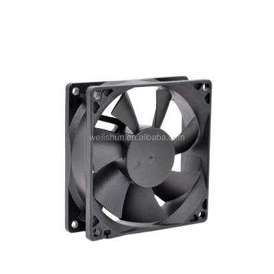 China Computer Case DF802512HB 80X80X25mm High Airflow WellSunFan OEM ODM 8025 Air Flow Ball Bearing DC 12V Cooling Axial Fan for sale