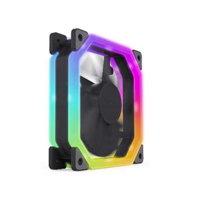 China Computer Case WellSunFAN Factory Price High Performance 12025 Dual Led Circle, Show RGB Rainbow Color RGB Fan for sale