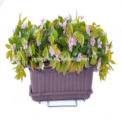 China MZ194004A Easily Assembled Hanging UV Artificial Flower Basket Plant Box Decoration for sale