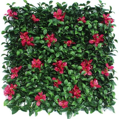 China Easily Assembled PE Wall Decoration Artificial Green Landscape Leaves Fence for sale