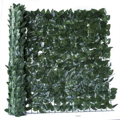 China Easily Assembled Artificial Wall Decoration PVC Sheet Boxwood Roll Fence for sale