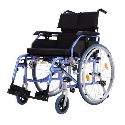 China Aluminum Alloy Health Care Supplies Aluminum Lightweight Folding Wheelchair For Elderly for sale