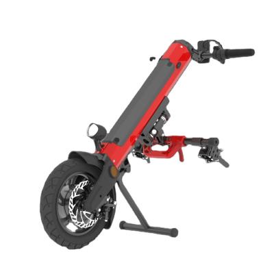 China Aluminum Alloy Handcycle Connectable Electric Wheelchair Handcycle For Disabled Handbike Conversion Kits for sale