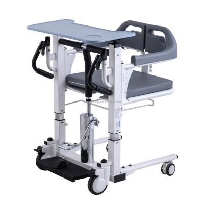 China Factory Price Lightweight Hydraulic Patient Transfer Lift Nursing Chair With Commode for sale