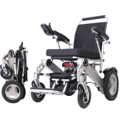 China Aluminum Alloy Medical Material Disabled Wheelchair Vehicles Folding Power Wheelchair With Lithium Battery for sale