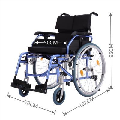 China Top Grade Aluminum Alloy Ultralight Aluminum Frame Handicapped Folding Wheelchair for sale