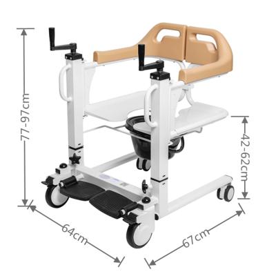 China Lightweight Multifunctional Lifting And Waterproof Commode Chair For Handicapped Transfer for sale