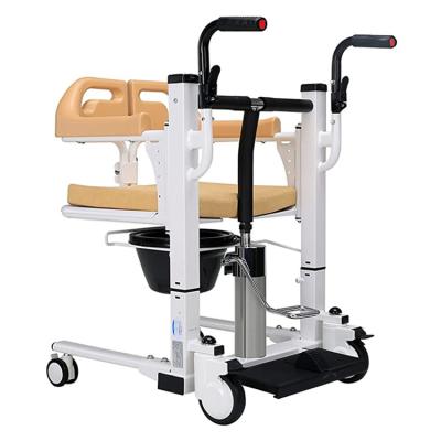 China Lightweight Hydraulic Transfer Lift Wheelchair Bedside Commode Patient Chair for sale