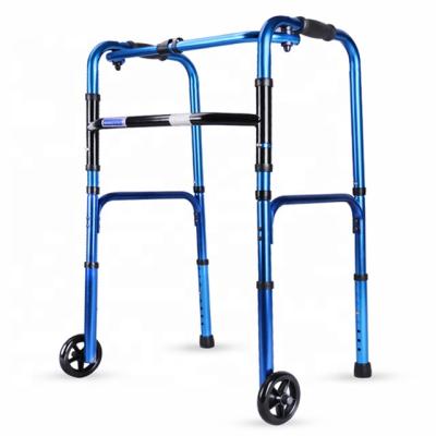 China Health Care Physiotherapy Aluminum Folding Walking Aids With Wheels For The Elderly for sale