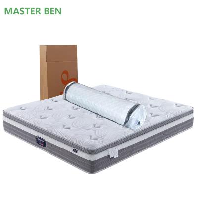 China Cheap Massage Comfot Sleep Price Furniture King Pillow Top Full Size Coil Memory Foam Pocket Bed Base for sale