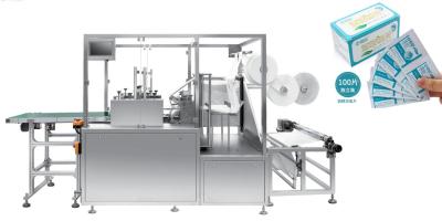 중국 1000대 가방 / 분 알코올 패드 기계, 작은 패키징 물티슈 곤포기 판매용