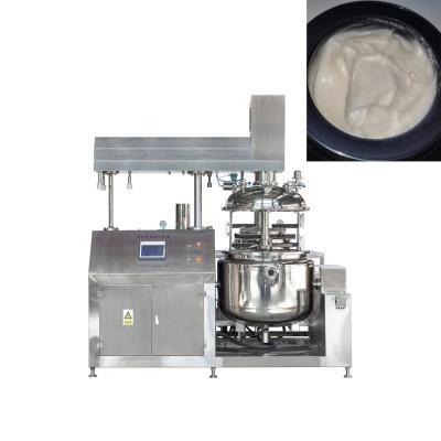 China 304/316L tanque de mistura de vácuo líquido emulsionar tanque homogeneizador com aquecimento elétrico loção corporal máquina de fazer creme facial à venda