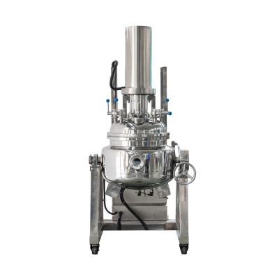 China High quality 50 100 200 liter homogenizer cosmetic cream lotion vacuum homogenizing emulsifier mixer for sale