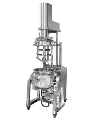 中国 Double jacket electric heating industrial mixer machine cosmetic cream lotion Homogenizer tank vacuum emulsifying 販売のため