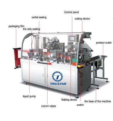 Chine Serviette humide automatique à grande vitesse faisant la couverture de machine d'acier inoxydable de la machine 304 à vendre