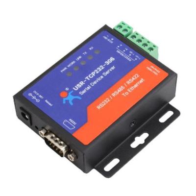 China Server Automation Industrial Controller USR-TCP232-306 TCP Serial IP to RS232 RS485 RS422 to Ethernet LAN Converter for sale