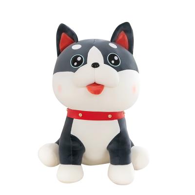 China Plush Toy Maker Animal Husky Stuffed Plush Toy High Quality Sitting Version for sale