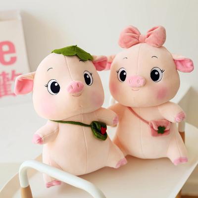 China Cute Fun 2021 Hot Sale Cartoon Design Couples Pigs Plush Toys For Children for sale