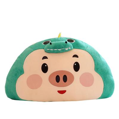 China Wholesale Price Green Plush Piggy In Dinosaur Pillow Cushion Soft Plush Toy Big Toys Bedtime Toys for sale