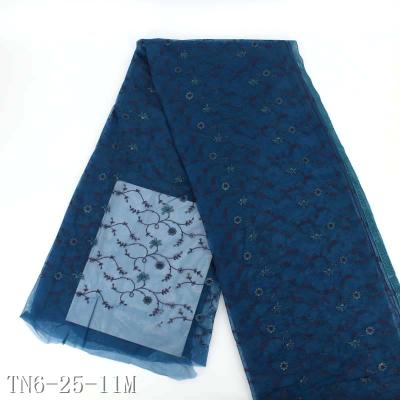 China Viable Wholesale Embroidered Fabric Polyester Fabric 100% African Tulle Lace for sale