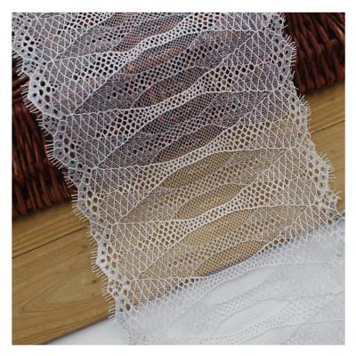 China 19cm Viable Vintage Style Lingerie Eyelash Chantilly Lace Fabric for sale